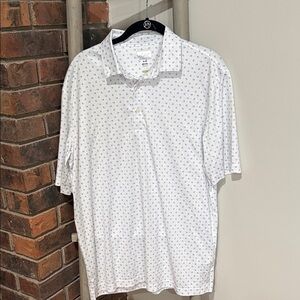 💲SALE💲Greg Norman Performance Polo Shirt – White Patterned | Men’s M | NWOT